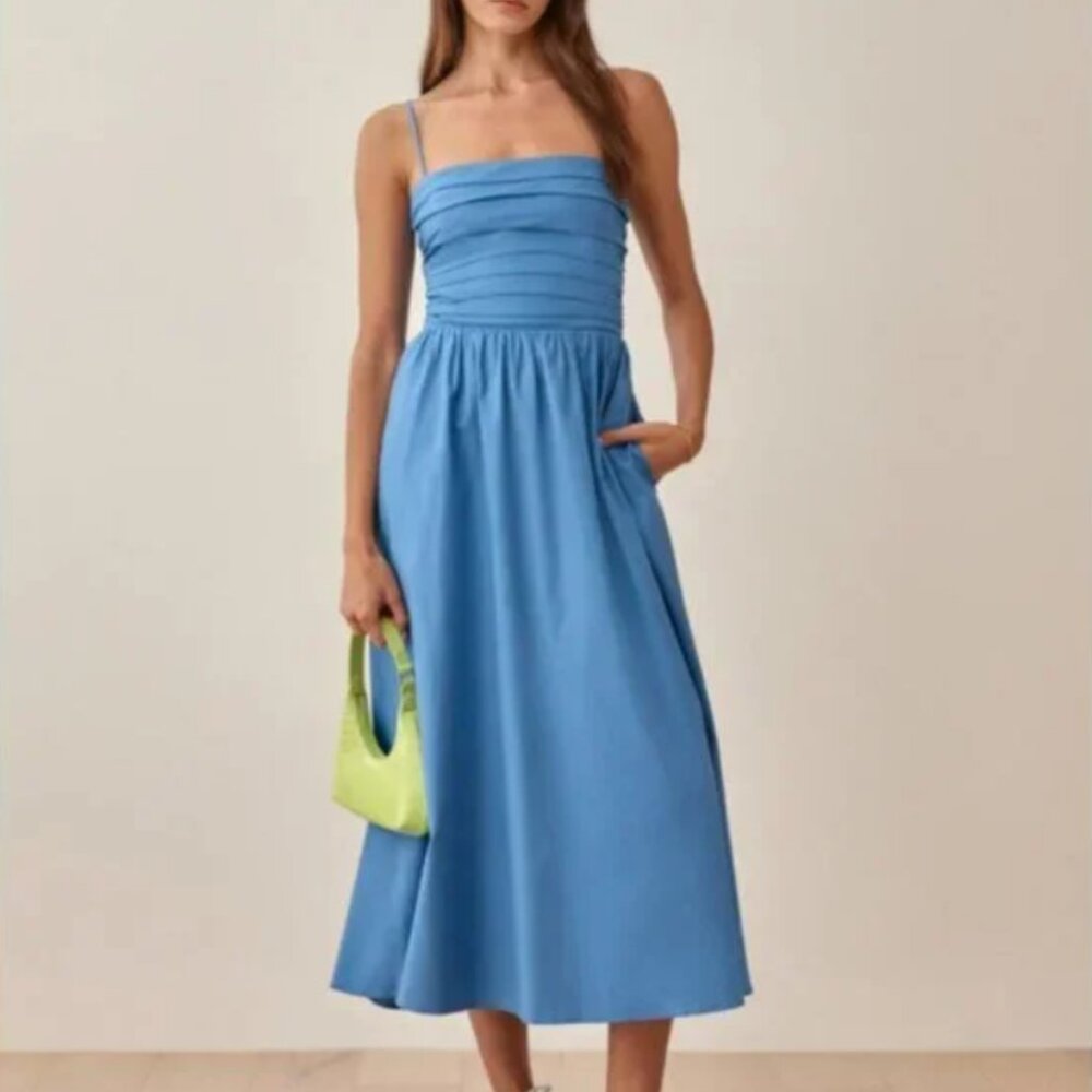 Reformation Lissa Dress - Azure Blue - Picture 3 of 8